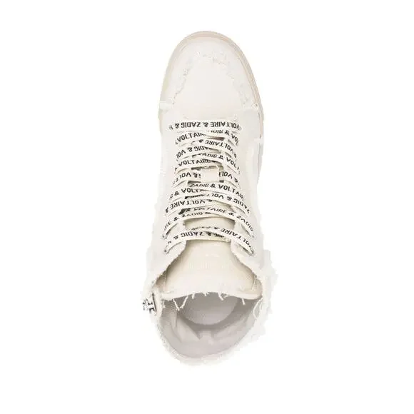NIB- ZADIG & VOLTAIRE FLASH HIGH-TOP CANVAS SNEAKER EU41/US10 RET$398 - Picture 5 of 6